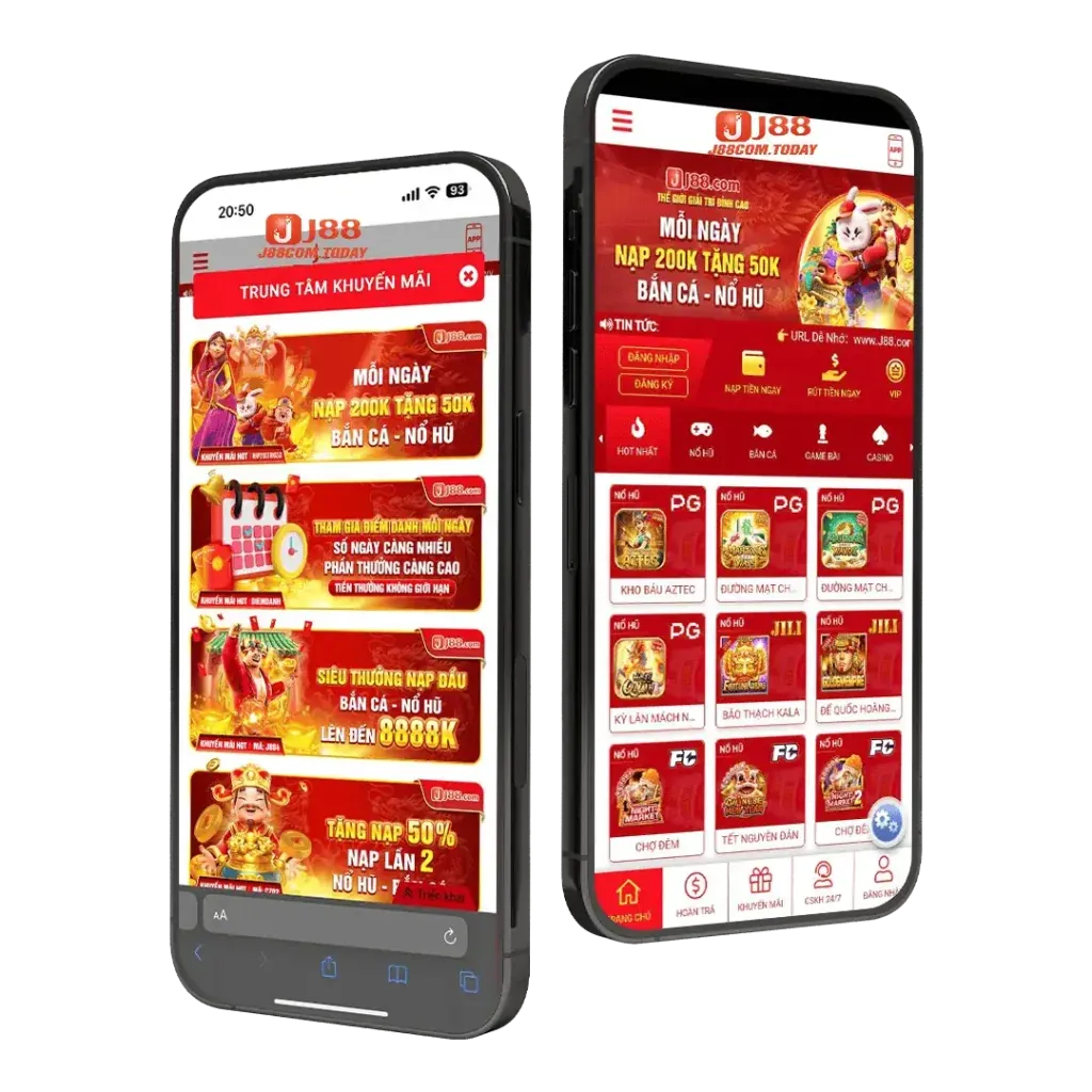Ảnh chụp màn hình ứng dụng vn188 với các trò chơi khác nhau